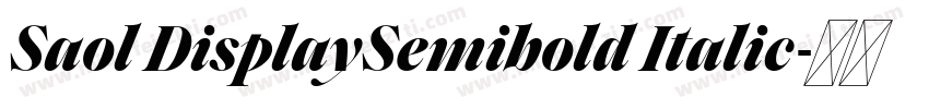 Saol DisplaySemibold Italic字体转换